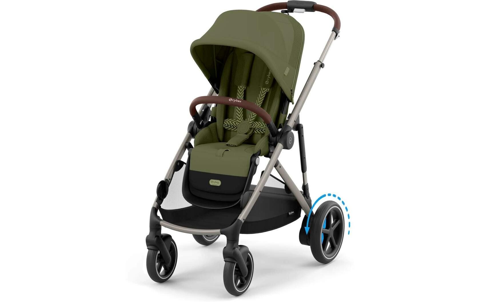 Kinderwagen eGazelle S Grün<br>Elektrischer Kinderwagen mit 20 Kombinationen
