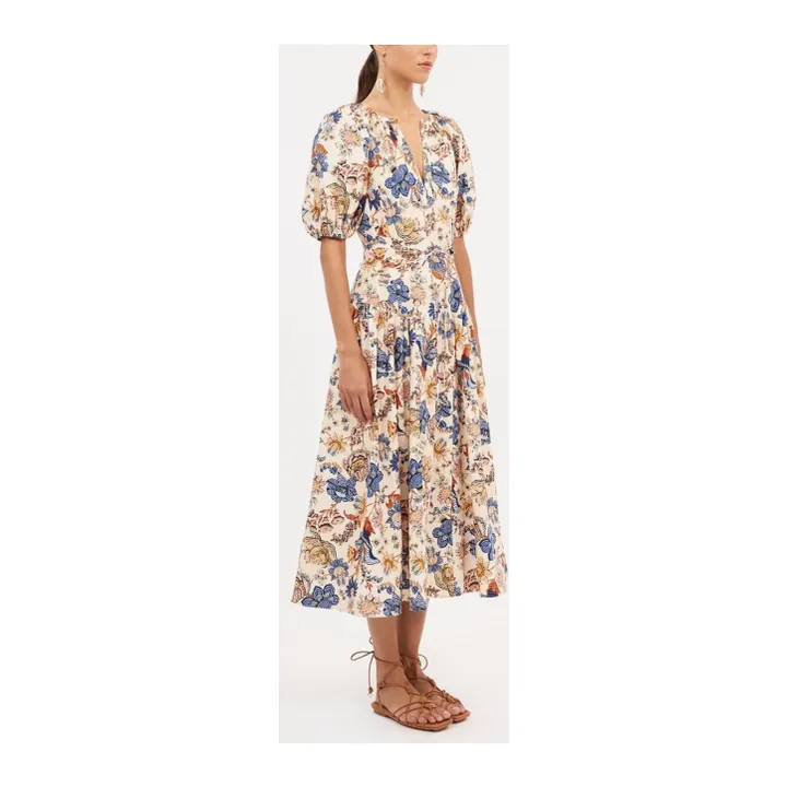 Ulla Johnson Robe Carina Popeline de Coton | Ecru