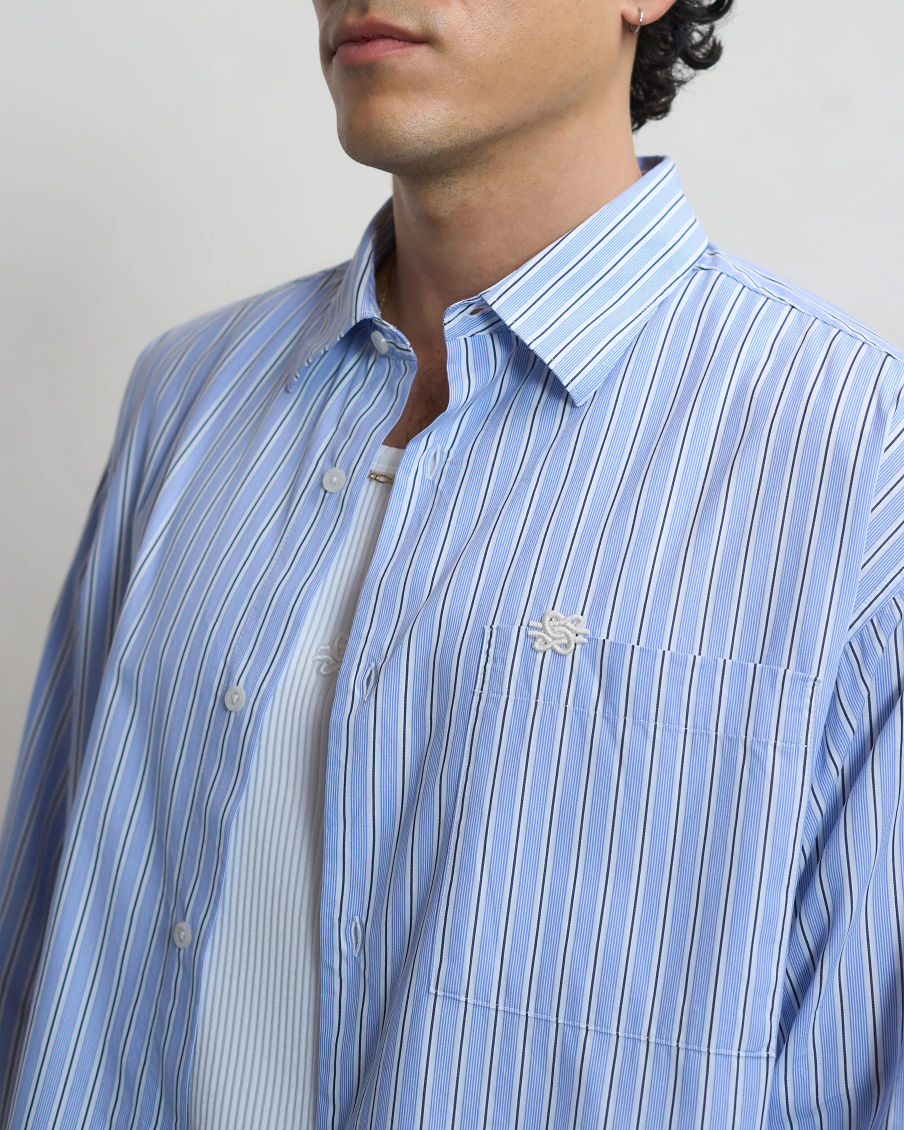 Dress Shirt Striped Skyway