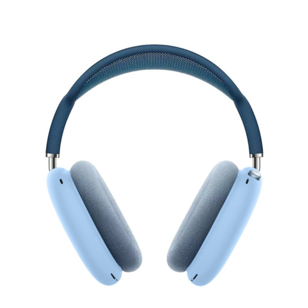(5-tlg.Set) AirPods Max Silikon Hülle Schutz Abdeckung - Hellblau