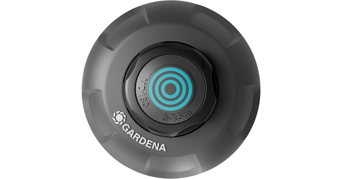 GARDENAPop-up Sprinkler MD180 sproeier  (Zwart/grijs, sproeiafstand tussen 5 m en 7,5 m)