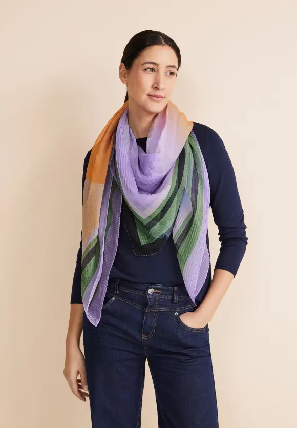 Plissée Printtuch - multicolor