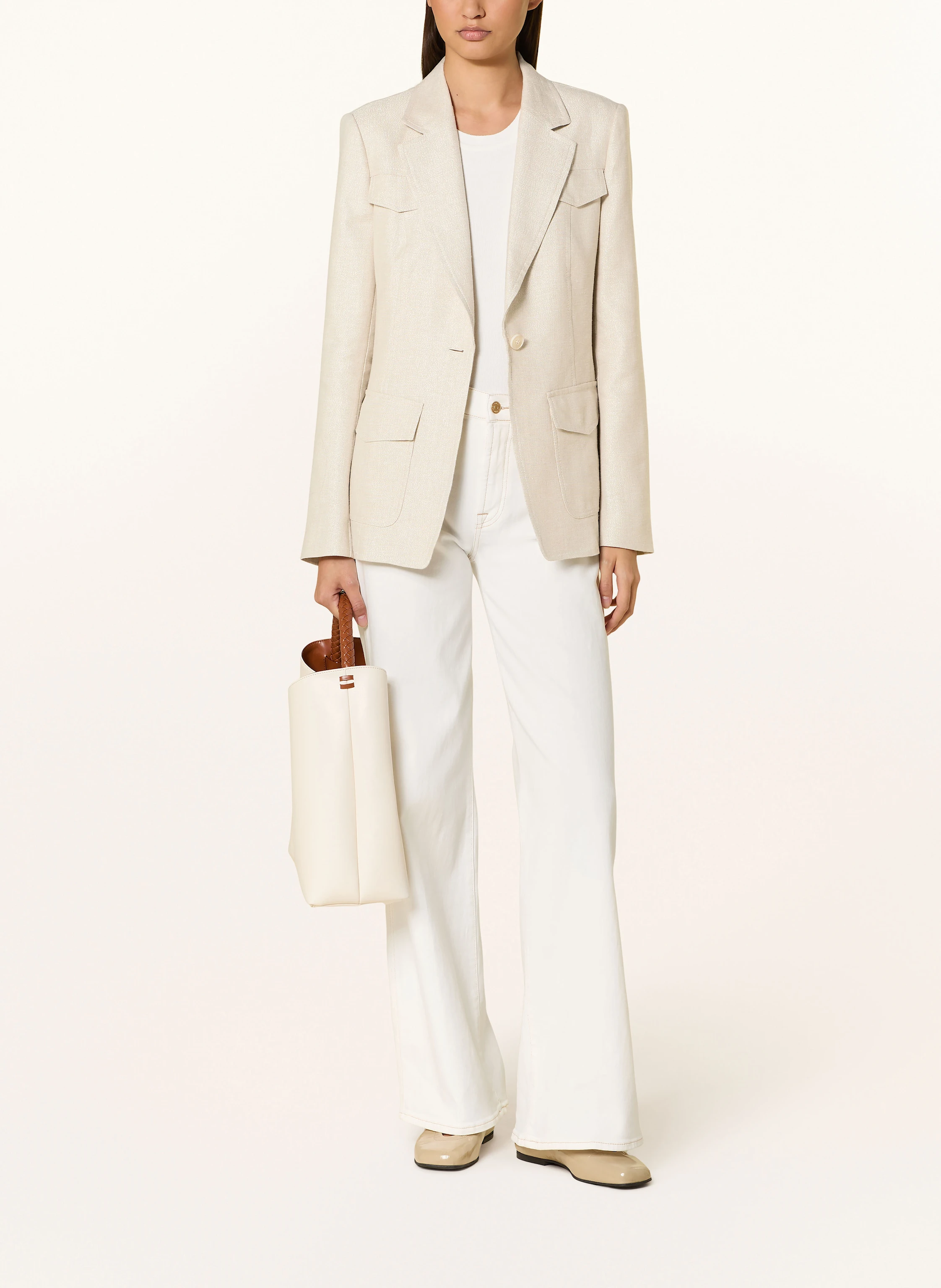 MARC CAIN Blazer mit Glitzergarn und Leinen