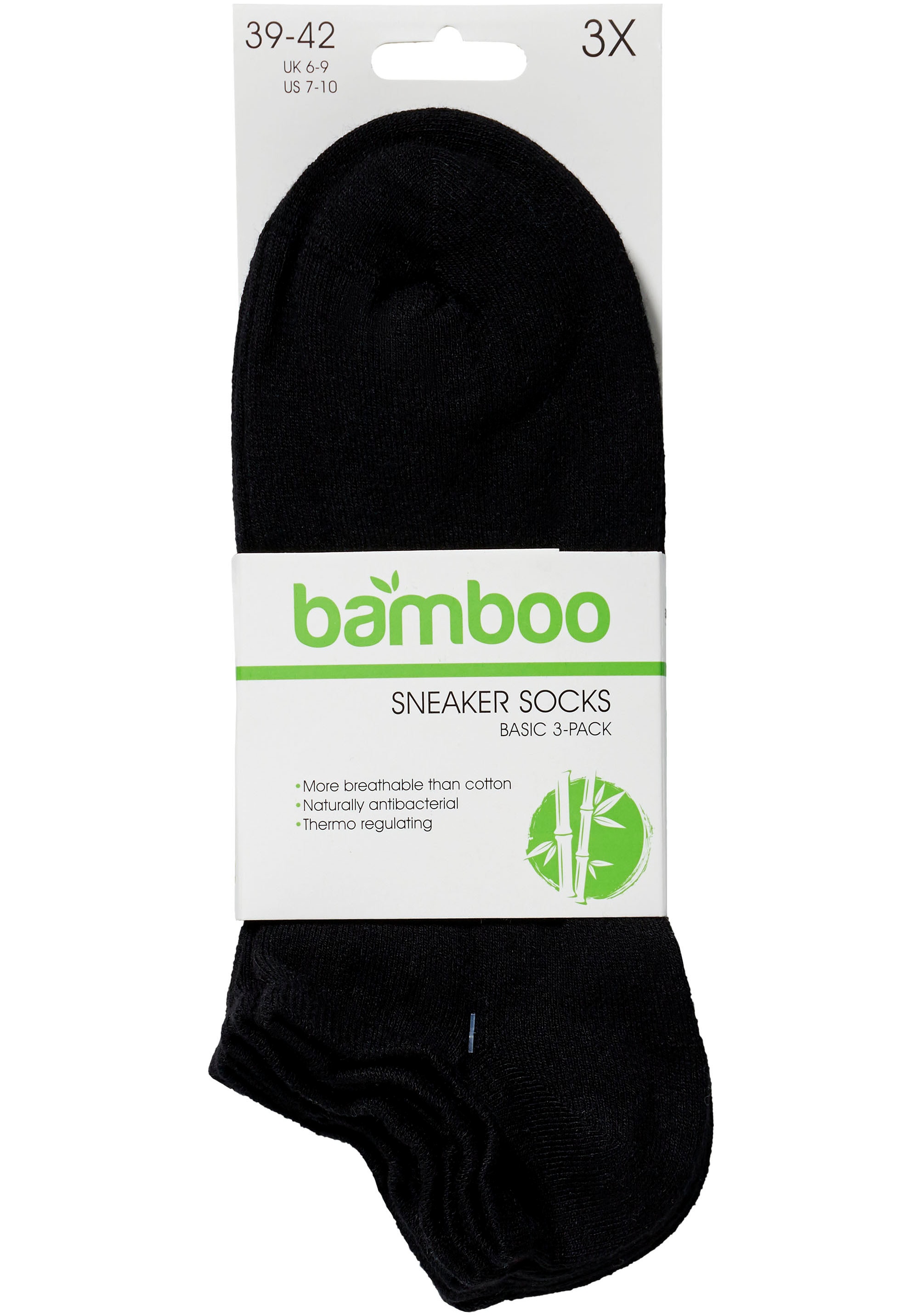 Apollo Kurzsocken 3er Pack,  Sneakersocken Bambus, angenehm, Komfort und perfekten Passform!