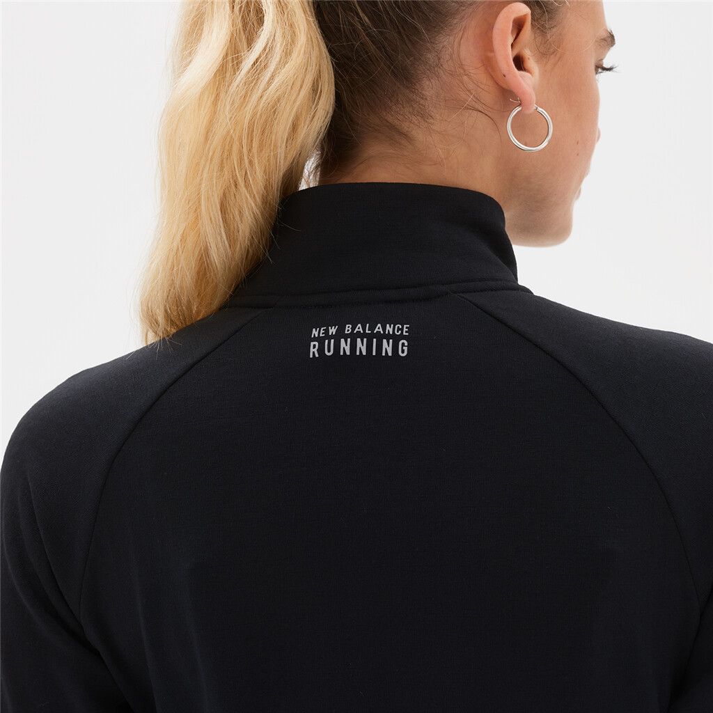 Langarm Laufshirt Heat Grid Half Zip black