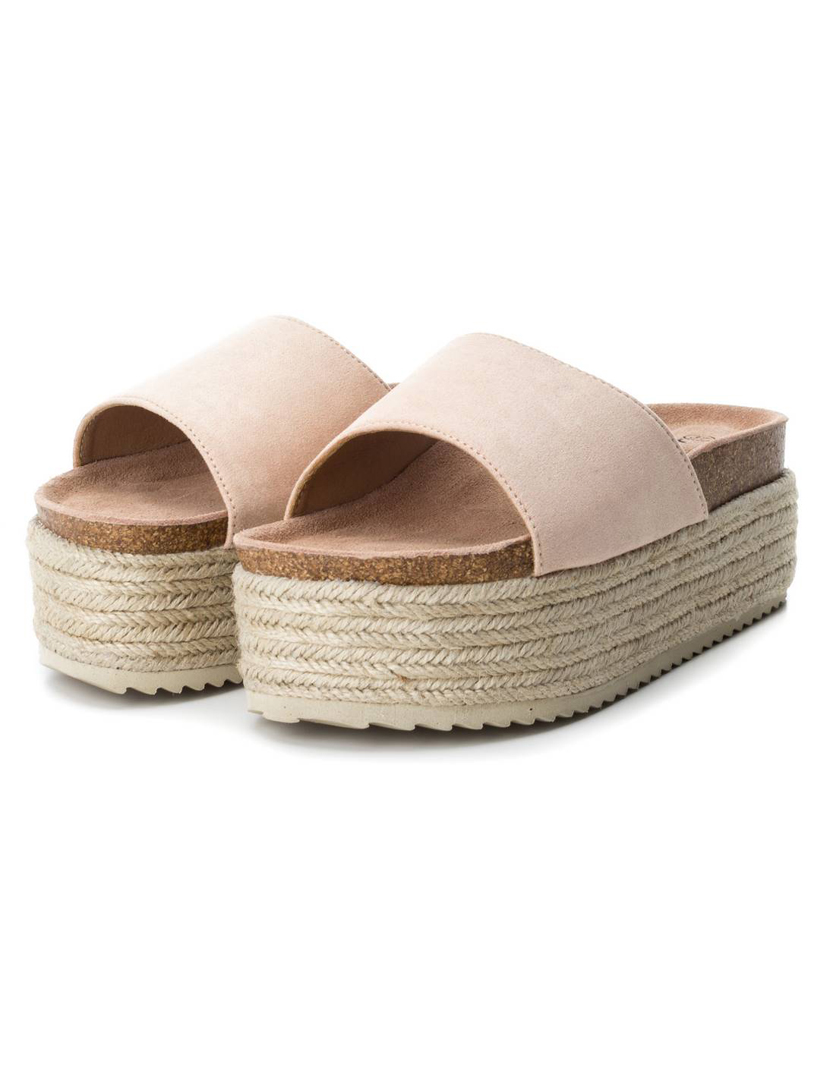 Light Pink Wedge Sandals
