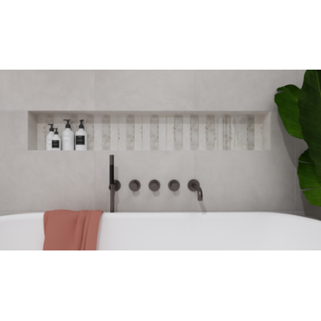 Wandtegel Fermo 12,5 cm x 12,5 cm keramiek grijs 0,587 m²