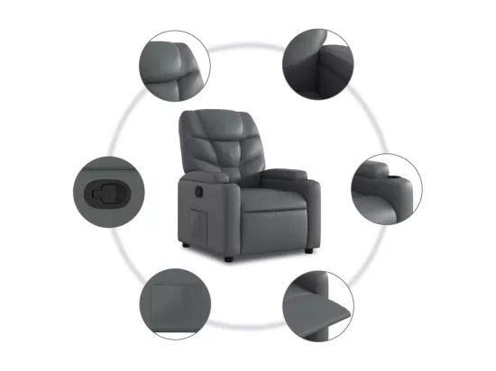 Fauteuil inclinable Gris Similicuir
