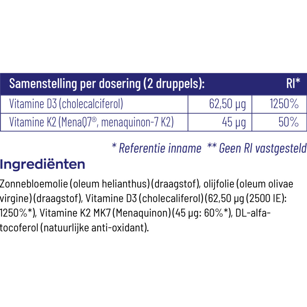 2x Vitakruid Vitamine D3&K2 30 ml