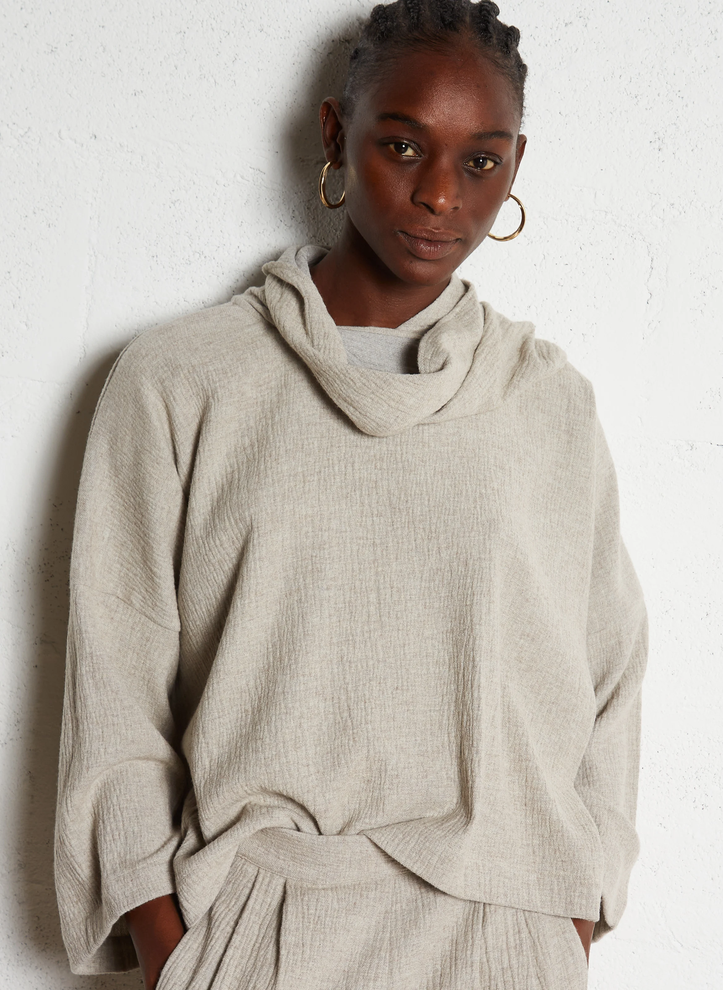 DORIAN - Top ample à col rond | Argent