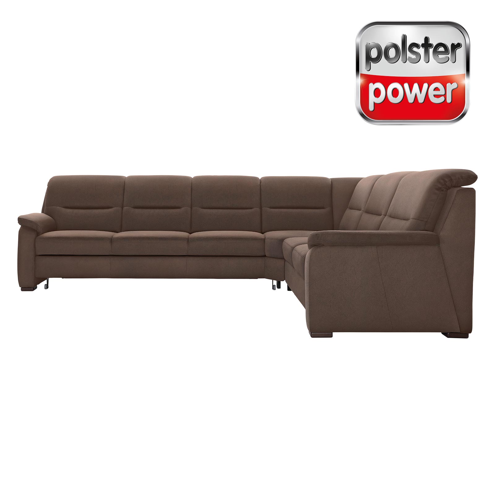 polsterpower Ecksofa - Saddle nougat - Basismodell - rechts