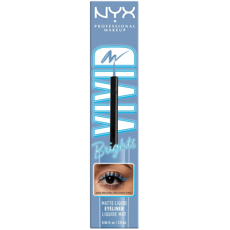 NYX Prof. Makeup Up Vivid Brights Liquid Eyeliner 2 ml - 05 Cobalt Crush
