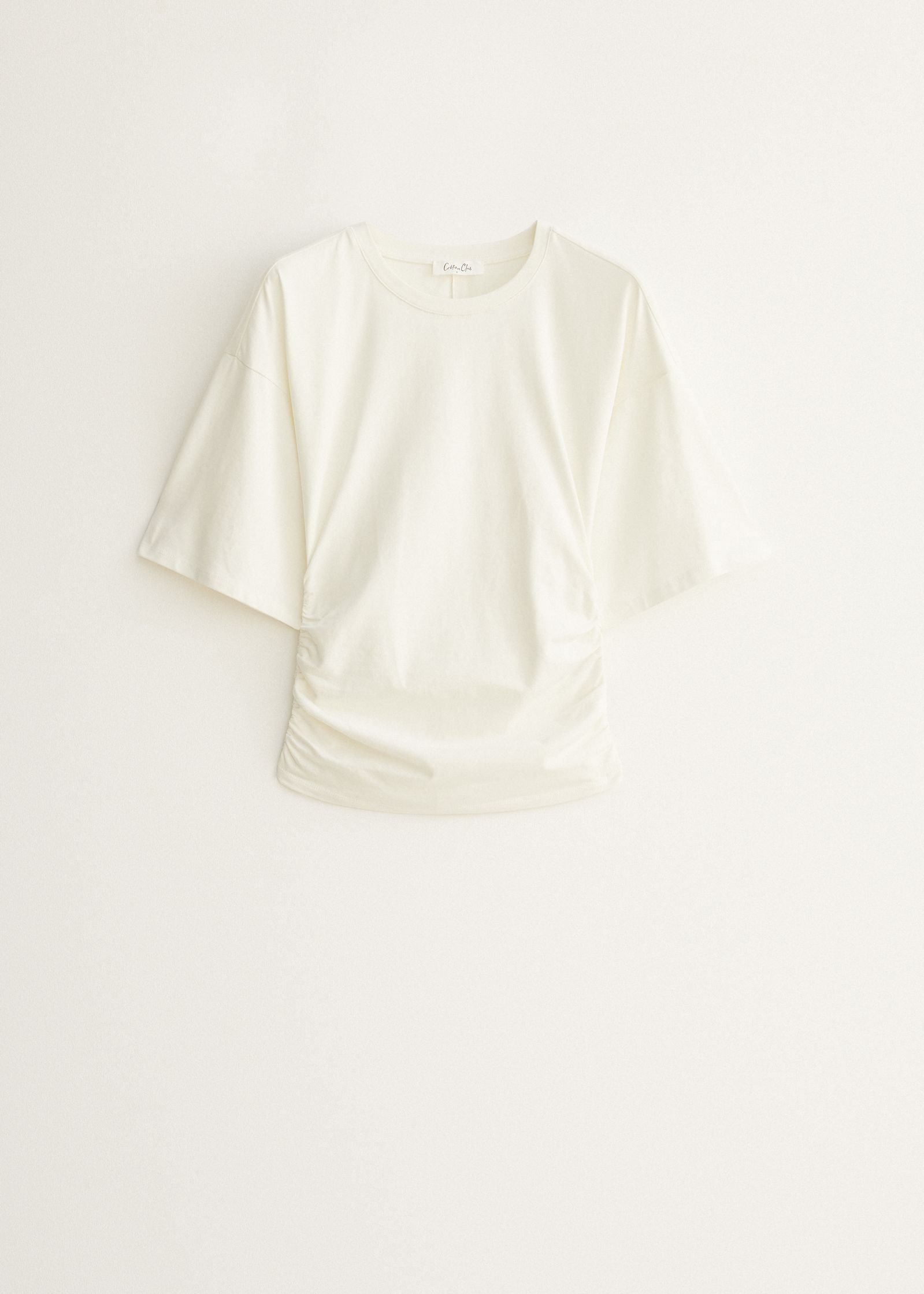 T-shirt met zijplooi