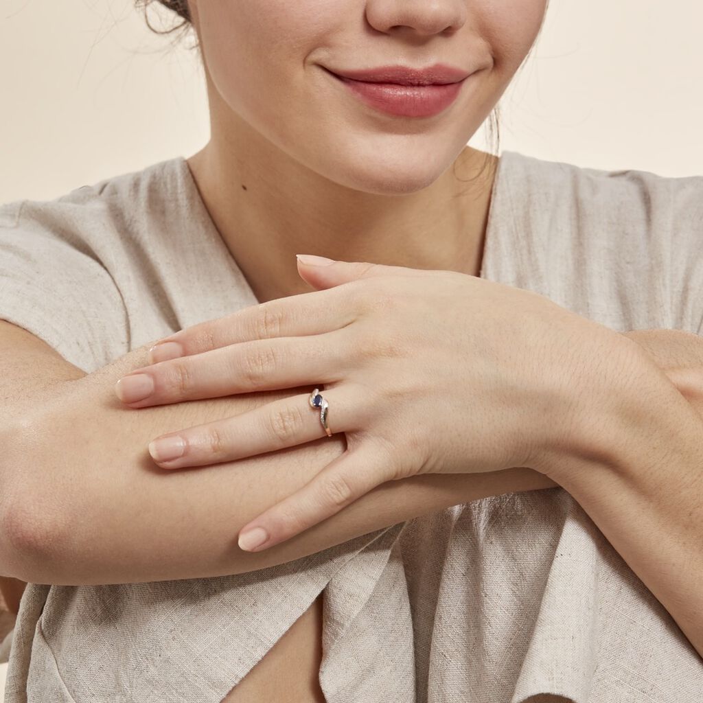 Bague Celestine Or Jaune Saphir Et Diamant