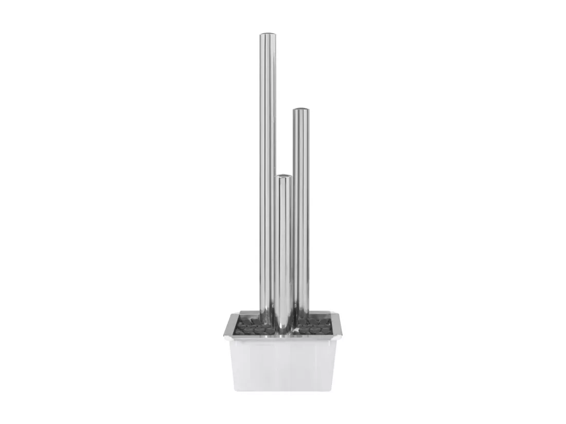 Fontaine de jardin Argenté 48x34x153 Acier inoxydable
