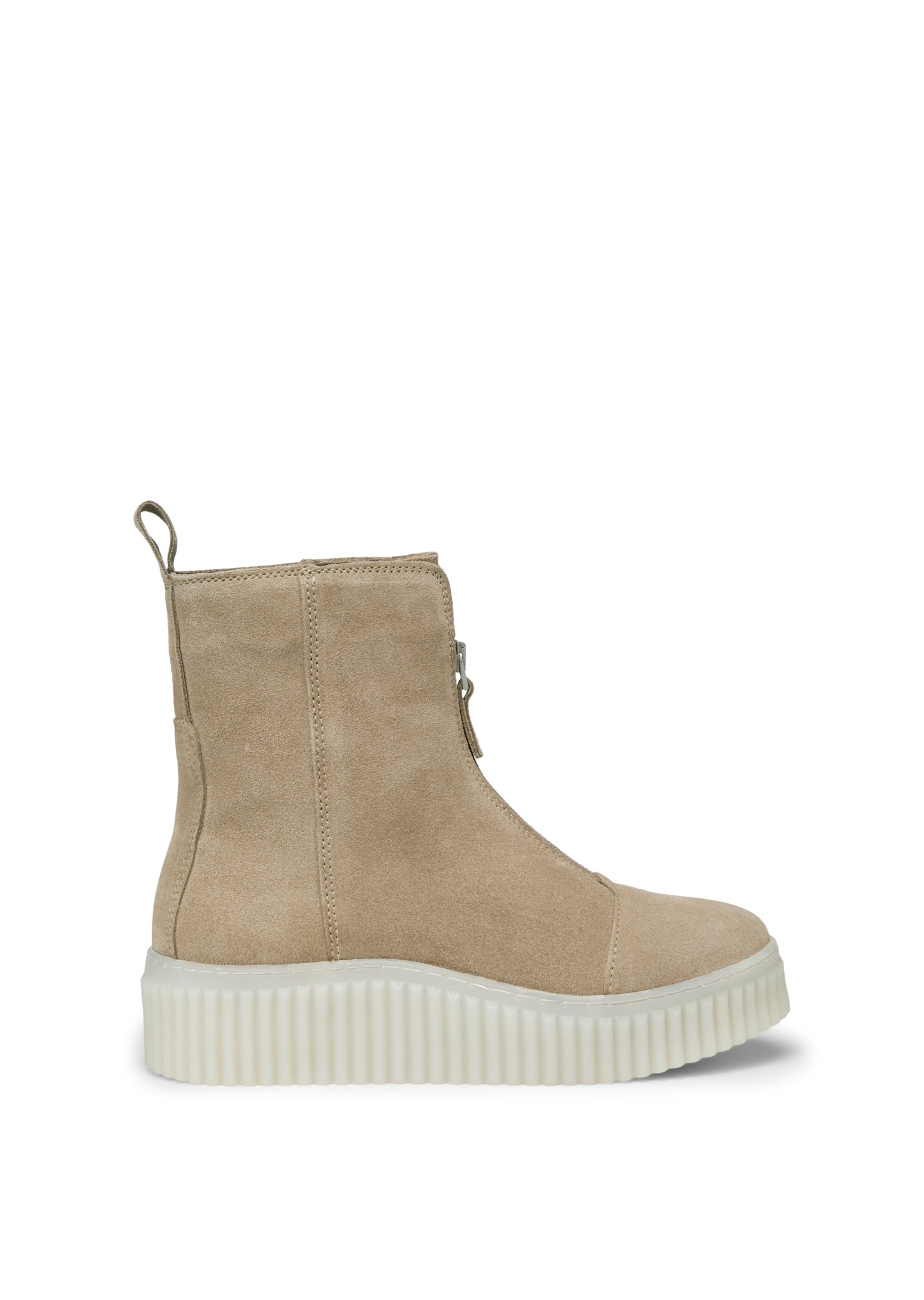 Zipper-Stiefel mit flauschigem Innenfutter