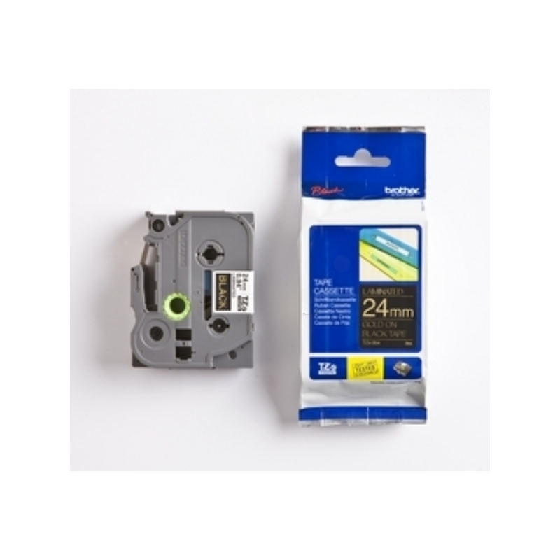 Brother P-Touch Band TZe-354, 24 mm, gold auf schwarz