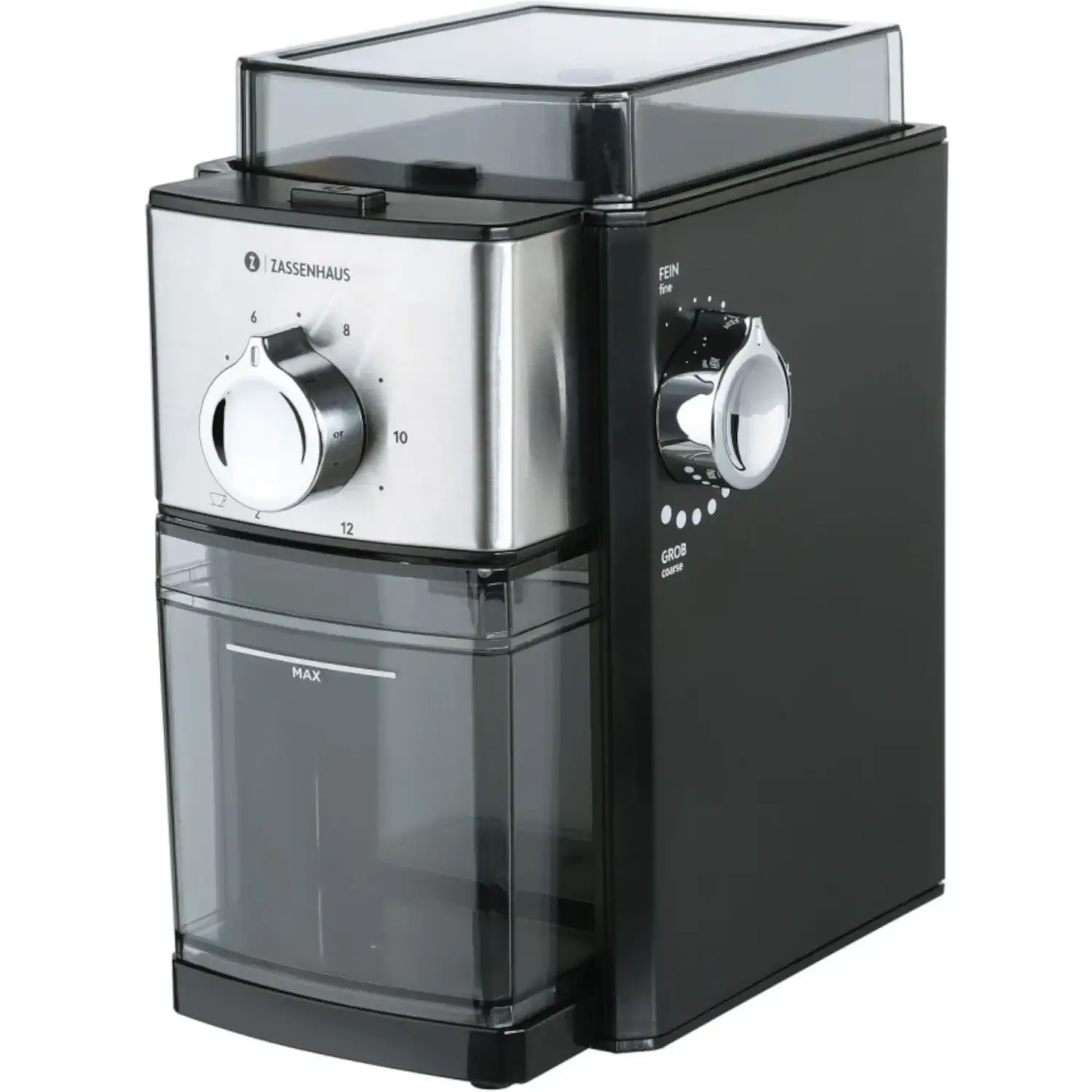 Zassenhaus Kingston Steel elektrische Kaffeemühle