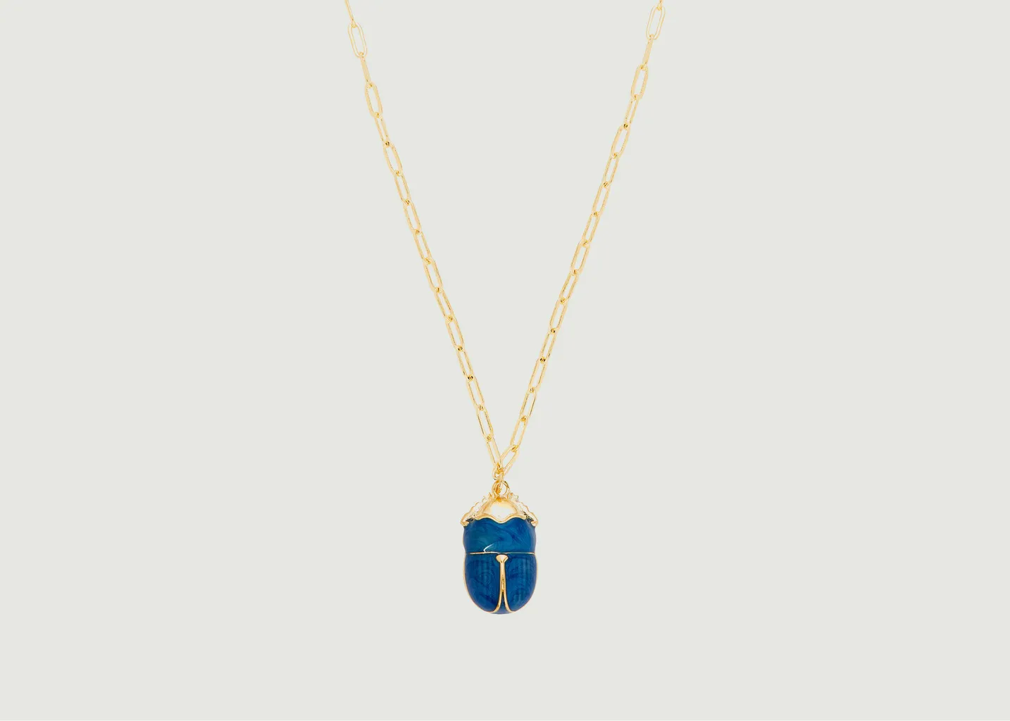 Collier chaîne avec pendentif scarabée Les Amulettes Les Néréides