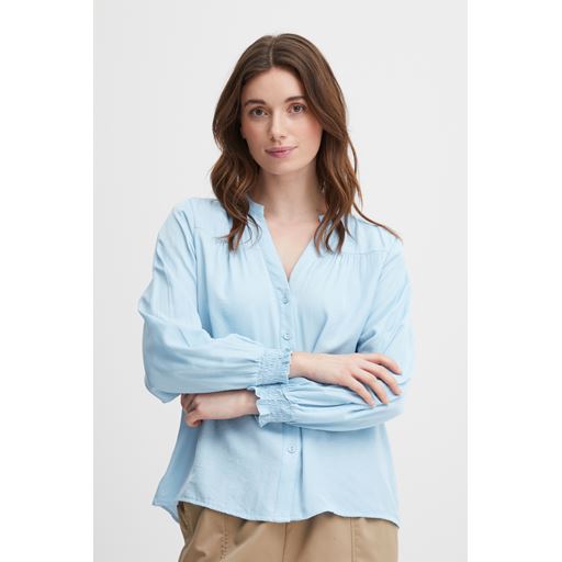 Fransa Langærmet Bluse, Sky Blue, S