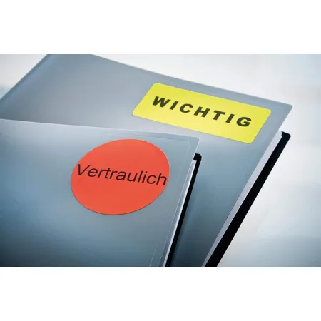 Avery Zweckform L6003-25 Etiketten in Sonderfarben,A4 63,5 x 29,6 mm, 25 Bogen/675 Etiketten, neonrot
