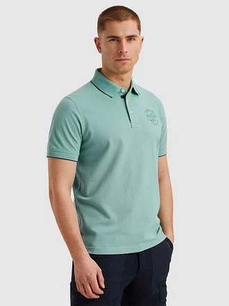 PME Legend Poloshirt Piqué Logo Lichtblauw PPSS2504867-5149 kopen