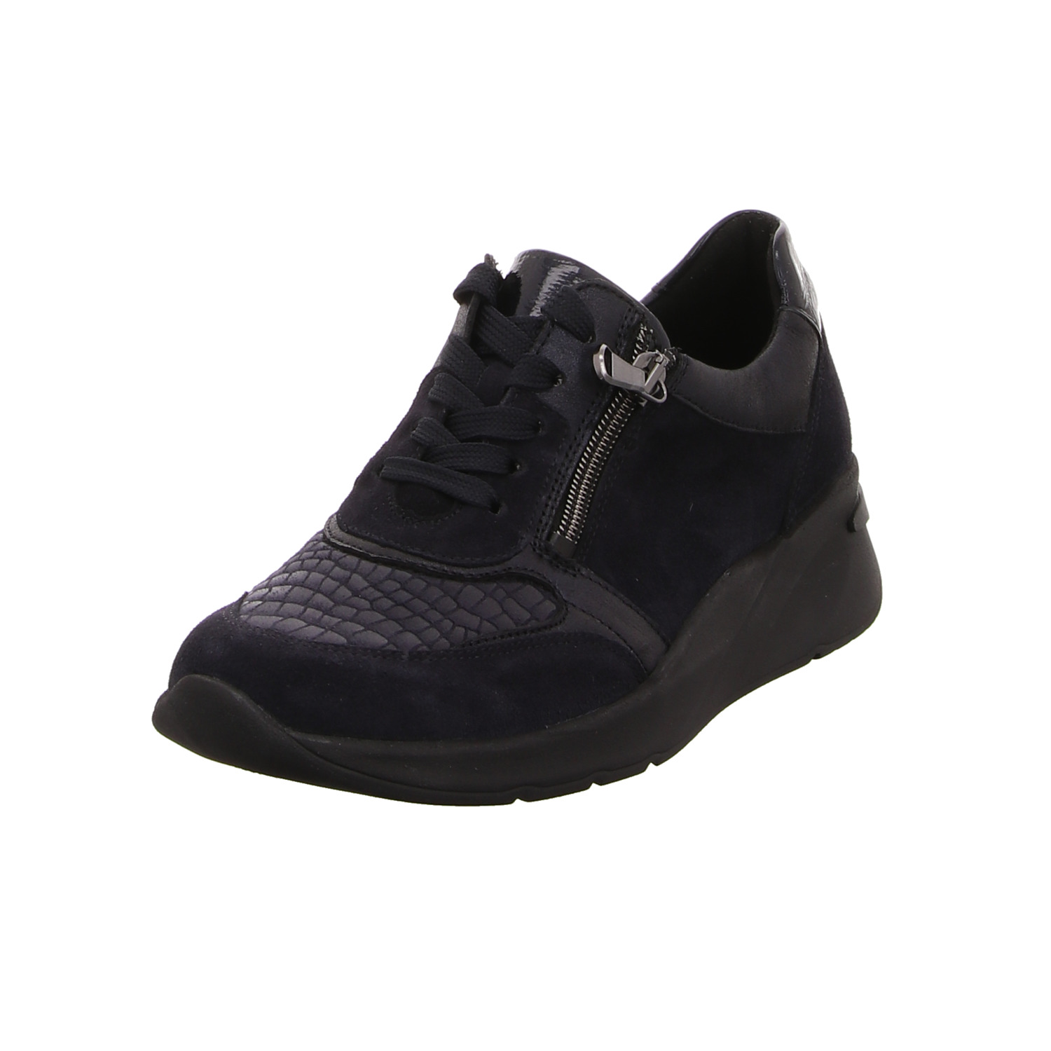 Waldläufer Schnürhalbschuh blau