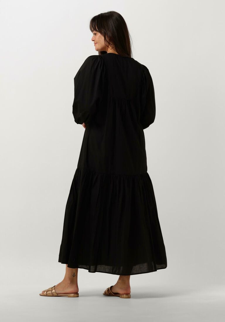NOTRE-V zwarte notre-v maxi jurk nv-dente midi dress