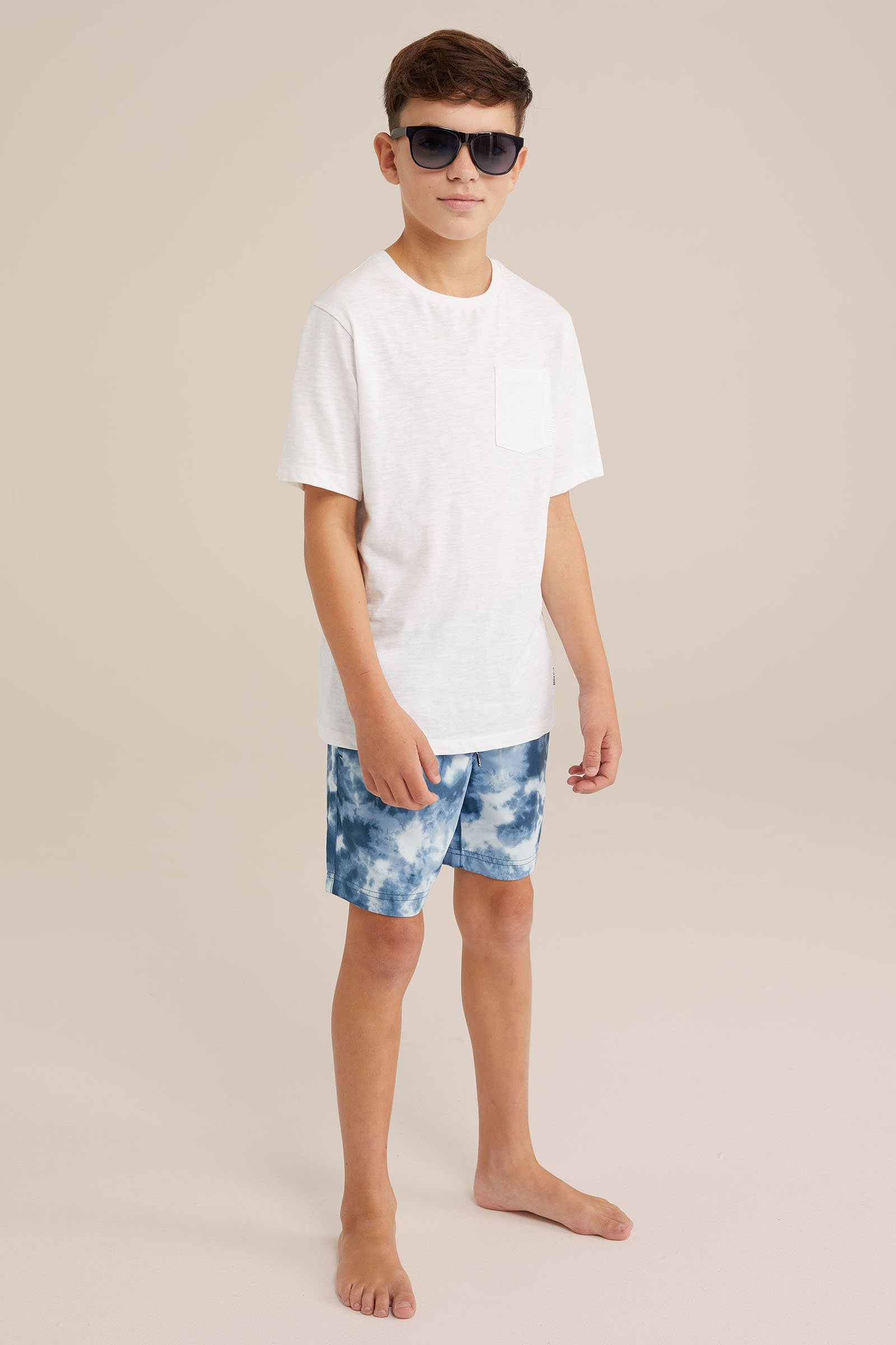 Jongens zwemshort met dessin WE Fashion Marineblauw