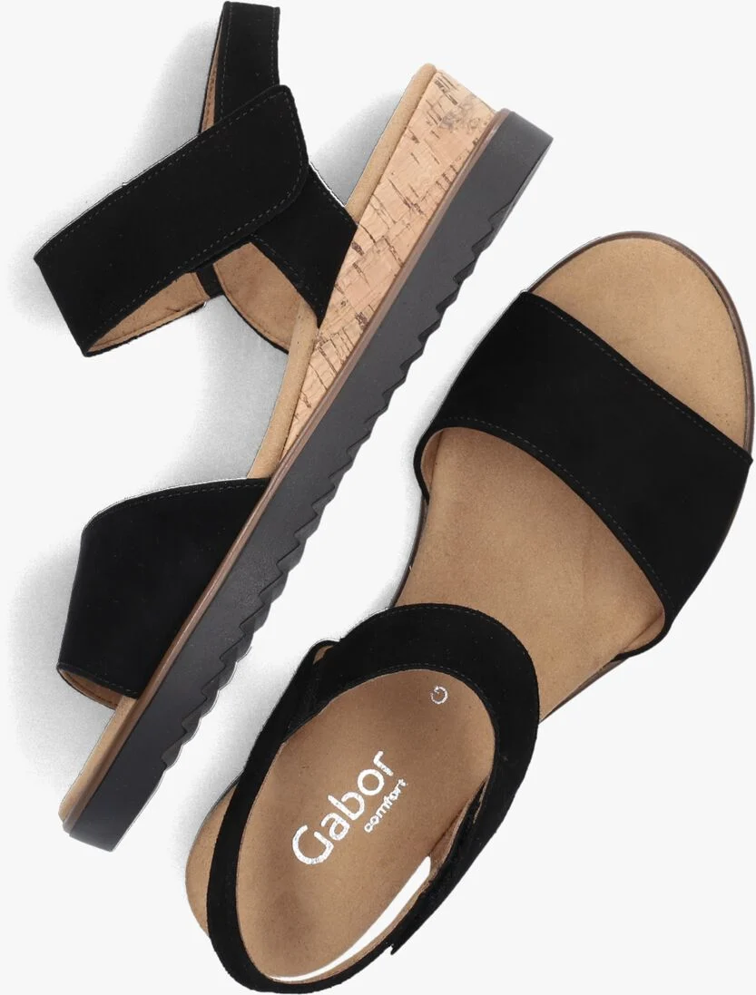 GABOR zwarte gabor sandalen 750.2