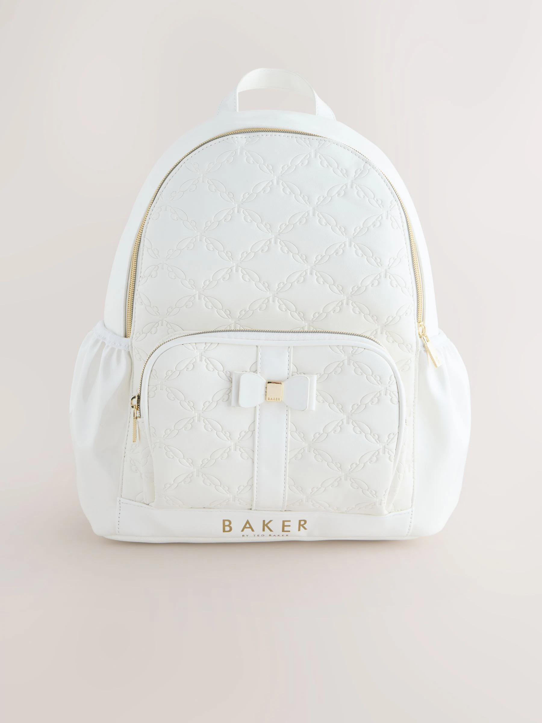 Gebroken wit - Baker by Ted Baker Rugzak met reliëf en strik voor meisjes, voor de Back to School collectie