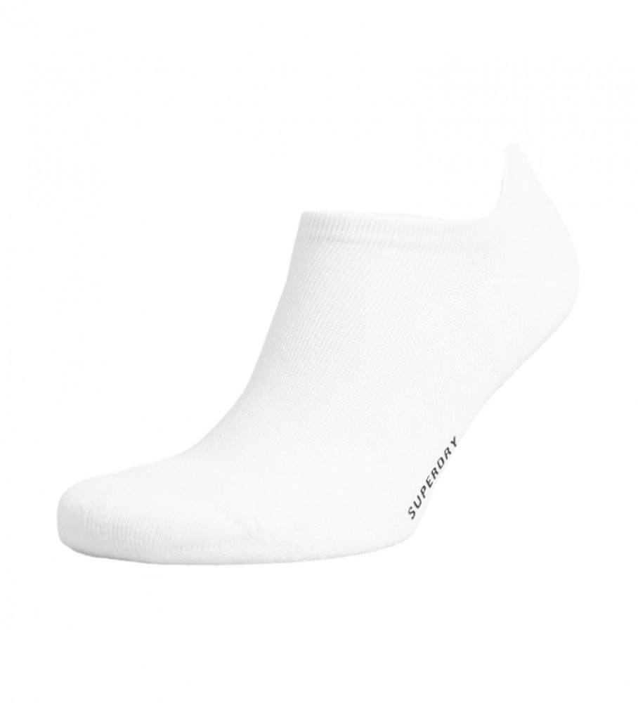 Pacote de meias esportivas Superdry de algodão orgânico branco