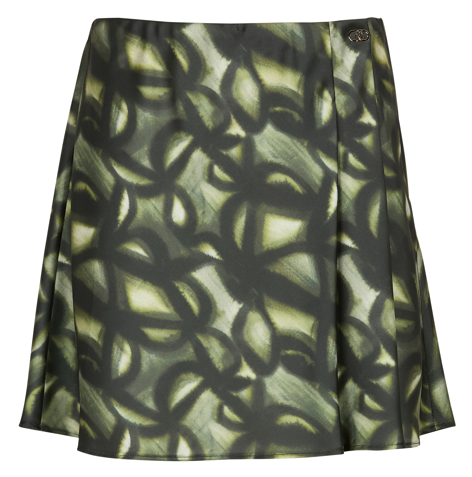 Jupe courte imprimée | Vert