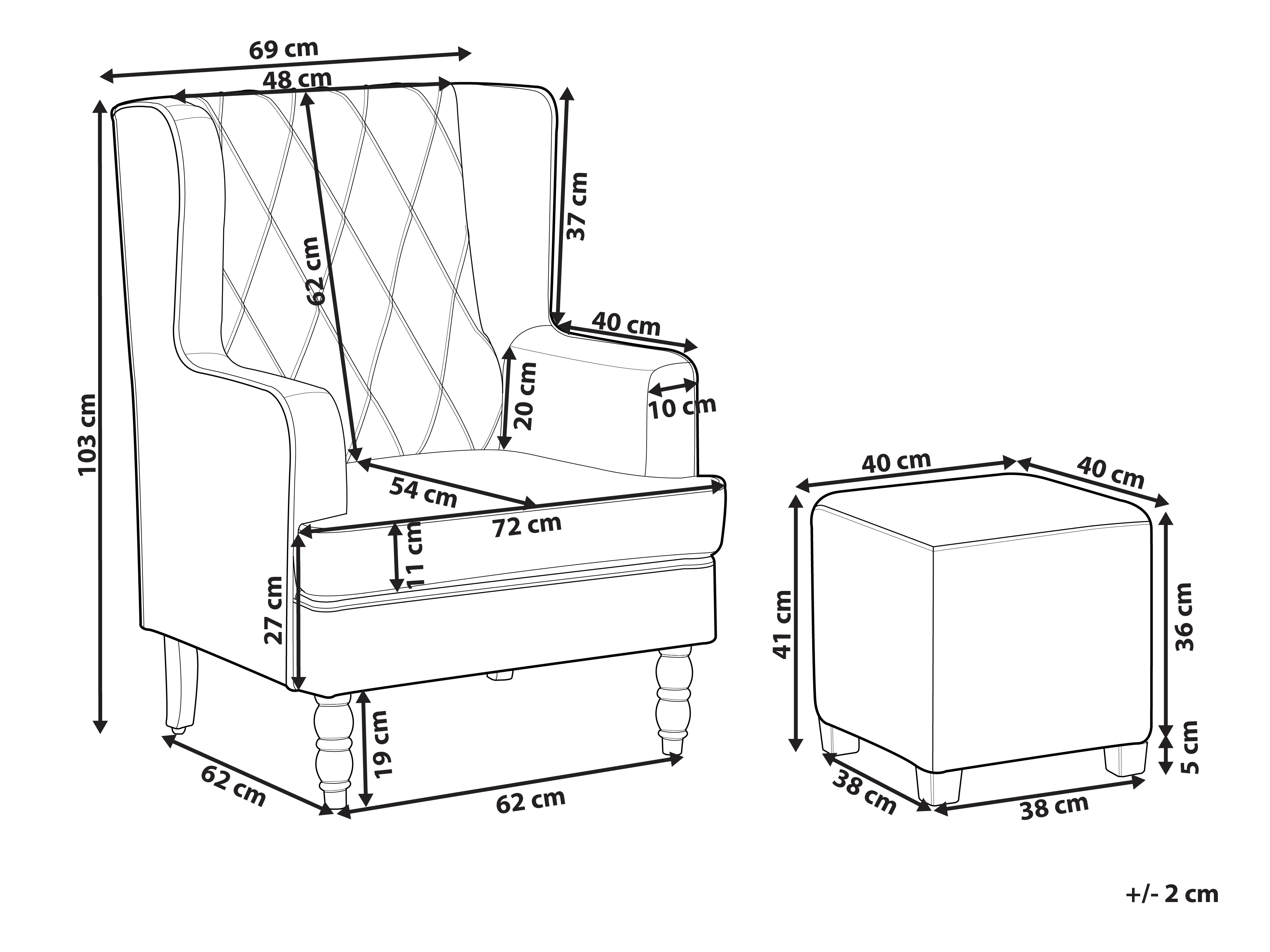 Fauteuil SANDSET Fluweel Grijs