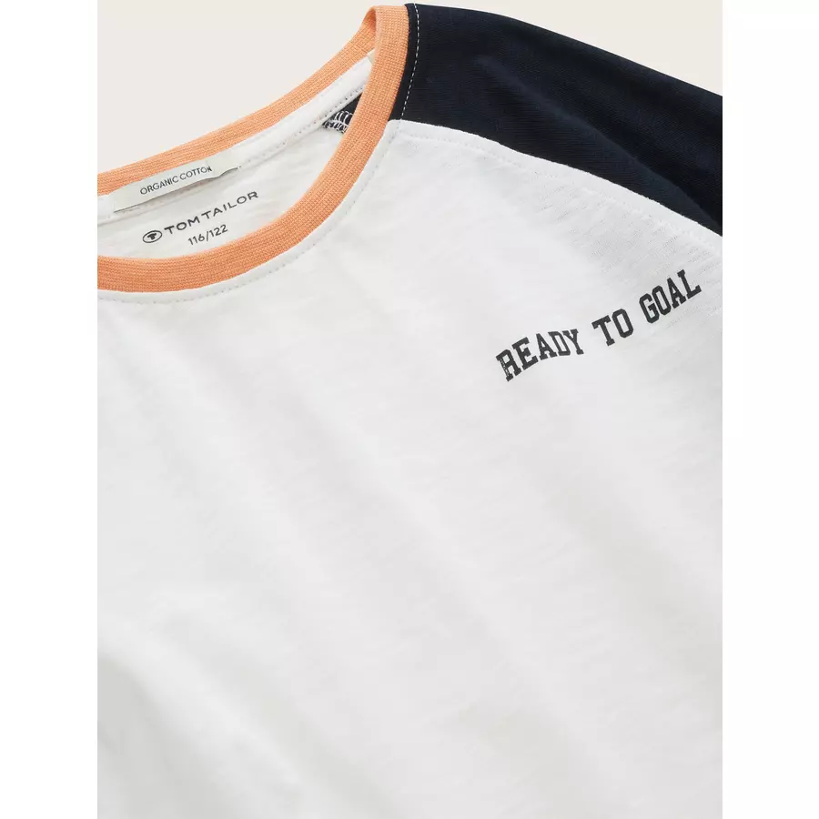 TOM TAILOR Langarmshirt Colorblock Sky Captain Blue