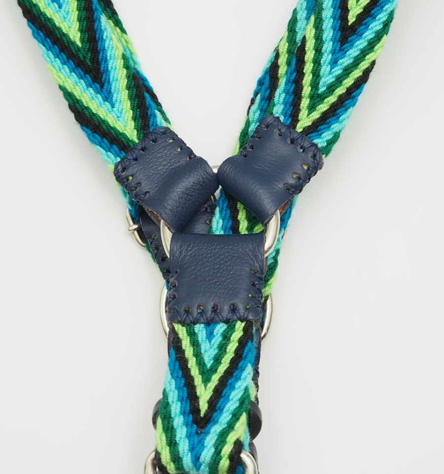 Coleira Leo&Indi Wayuu Guajira com guia
