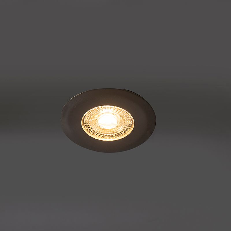 Inbouwspot zilver incl. LED 3-staps dimbaar IP44 - Ulo