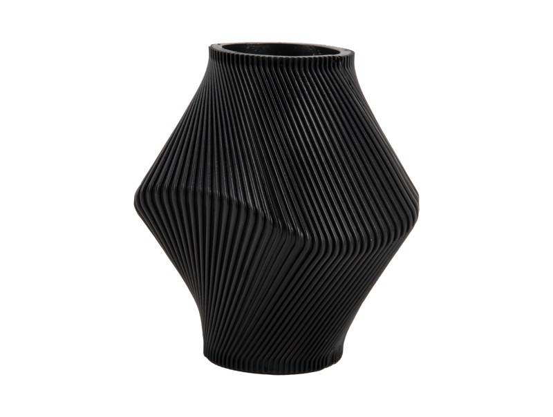 Vase Twisted Rib PT4292BK Black