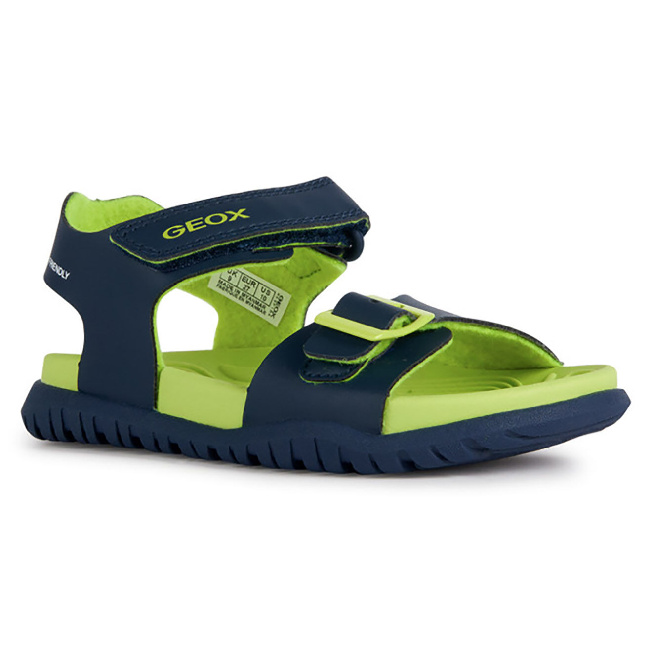 Geox Sandales Fusbetto bleu marine/citron