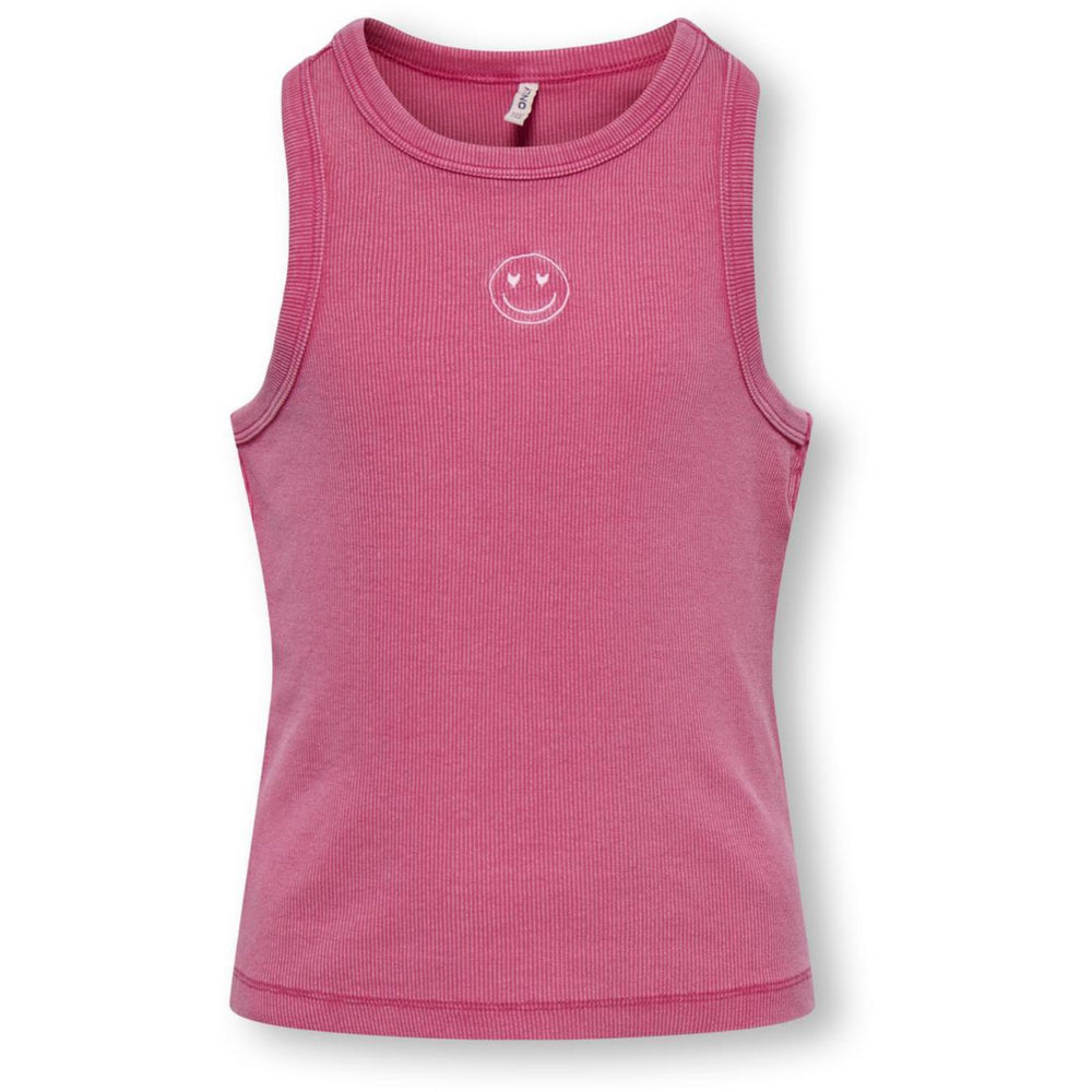 Køb kids ONLY Magenta Smiley Kogjilly Emb Washed Tank Top Jrs