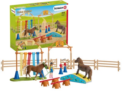 Schleich Lekesett Ponniagilitytrening
