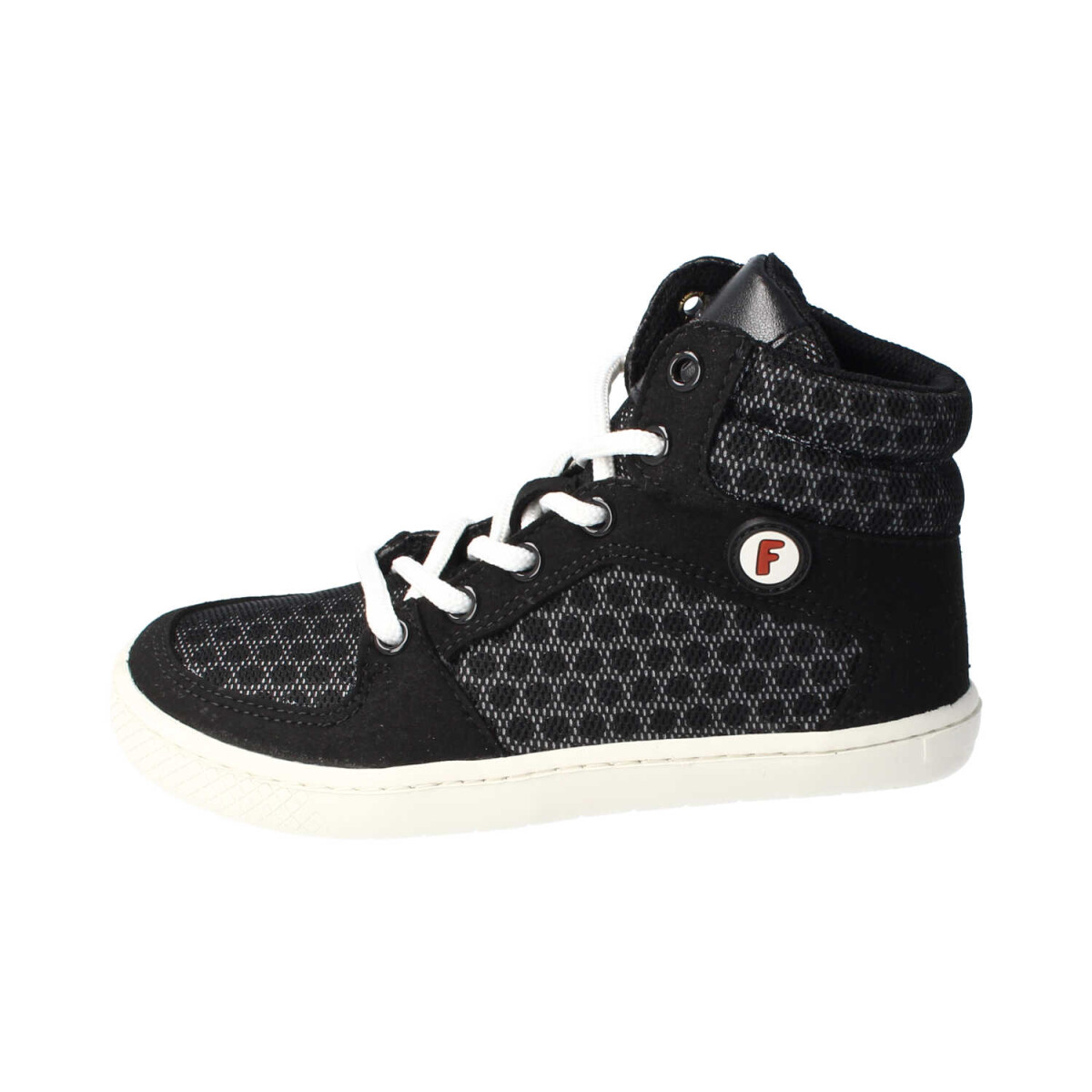 V4054-00 CHAMPI vegan black/white reflector zipper Weite/M