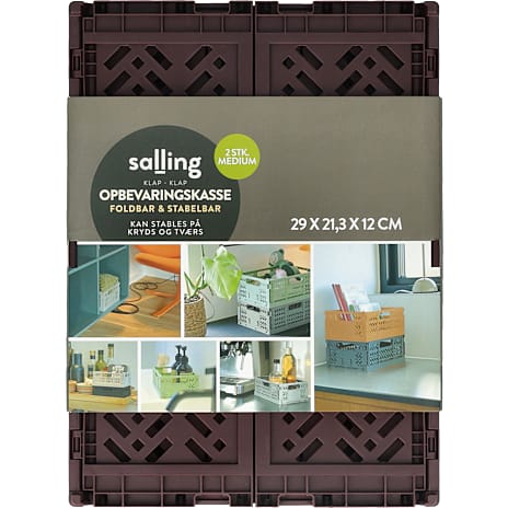 Salling foldekasser str. M (2-pak) – flere varianter – assorteret