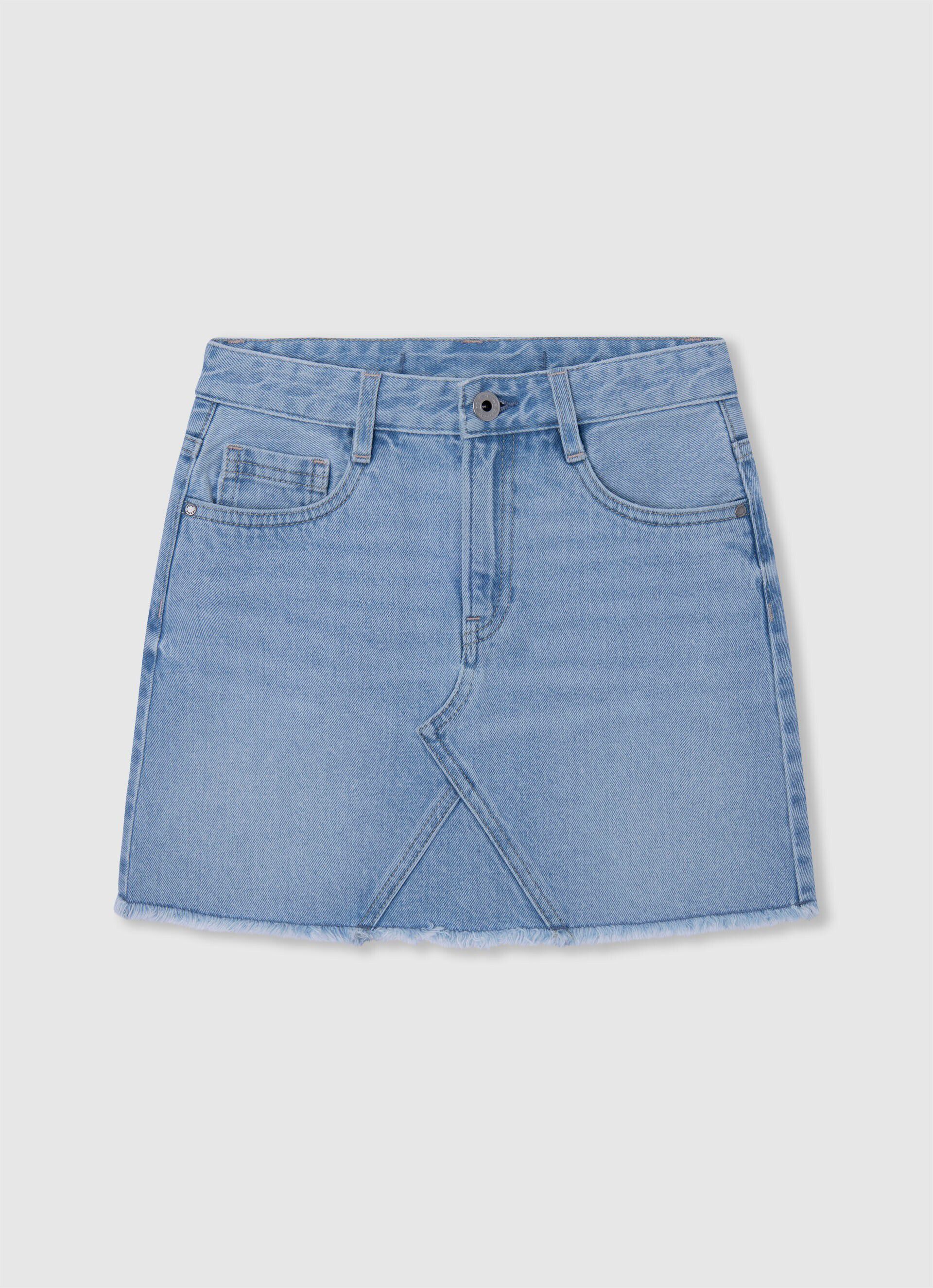 Minissaia jeans de algodão - jeans