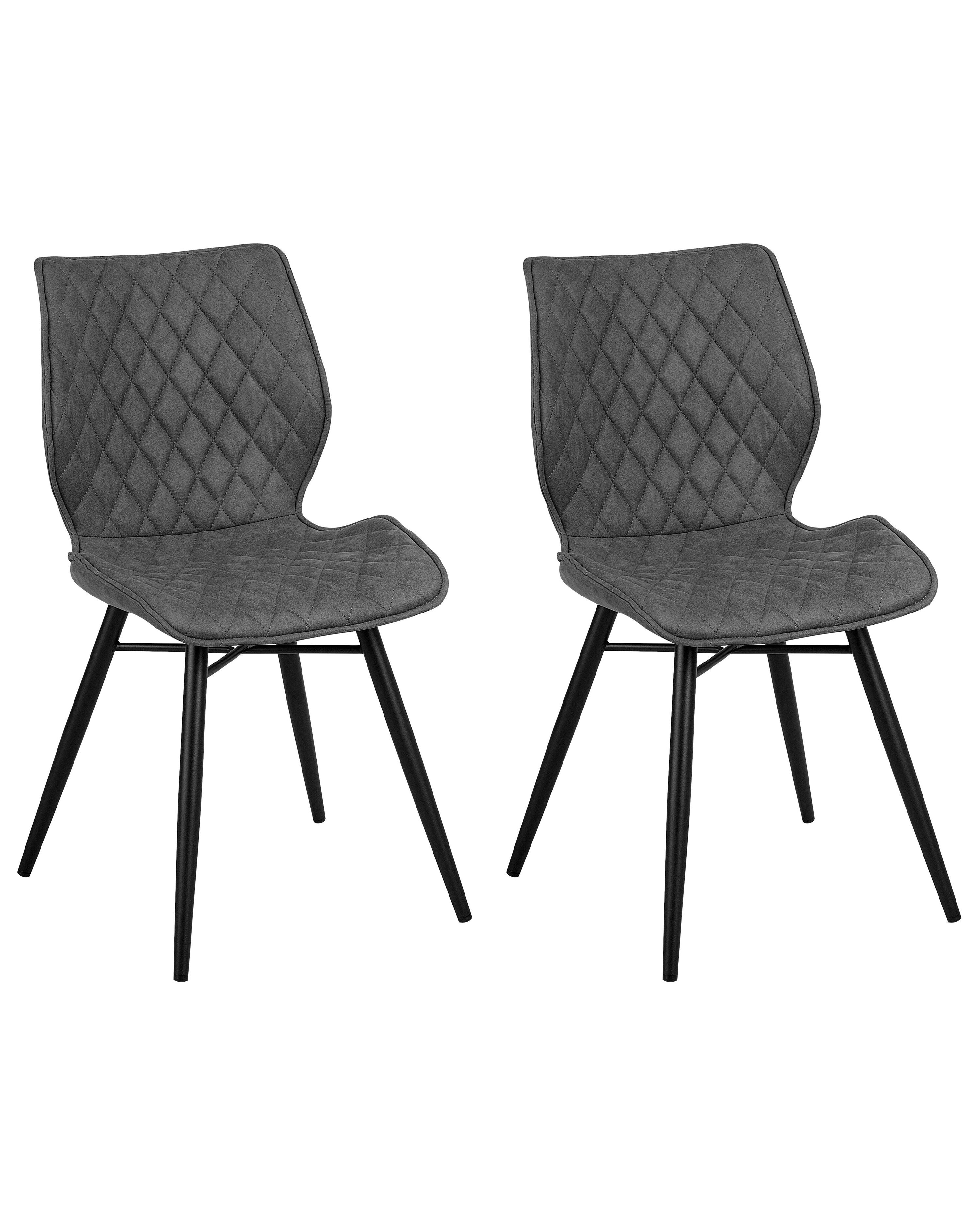 Set van 2 eetkamerstoelen LISLE Grijs