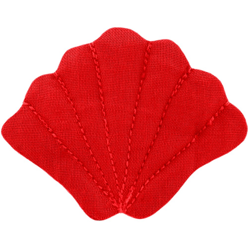 Barrette Coquillage Rouge Tangerine