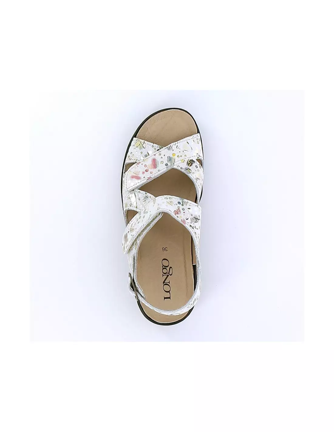 LONGO LONBOUMA 1072514 WEISS MULTI - Sandales & nu-pieds Blancmulti