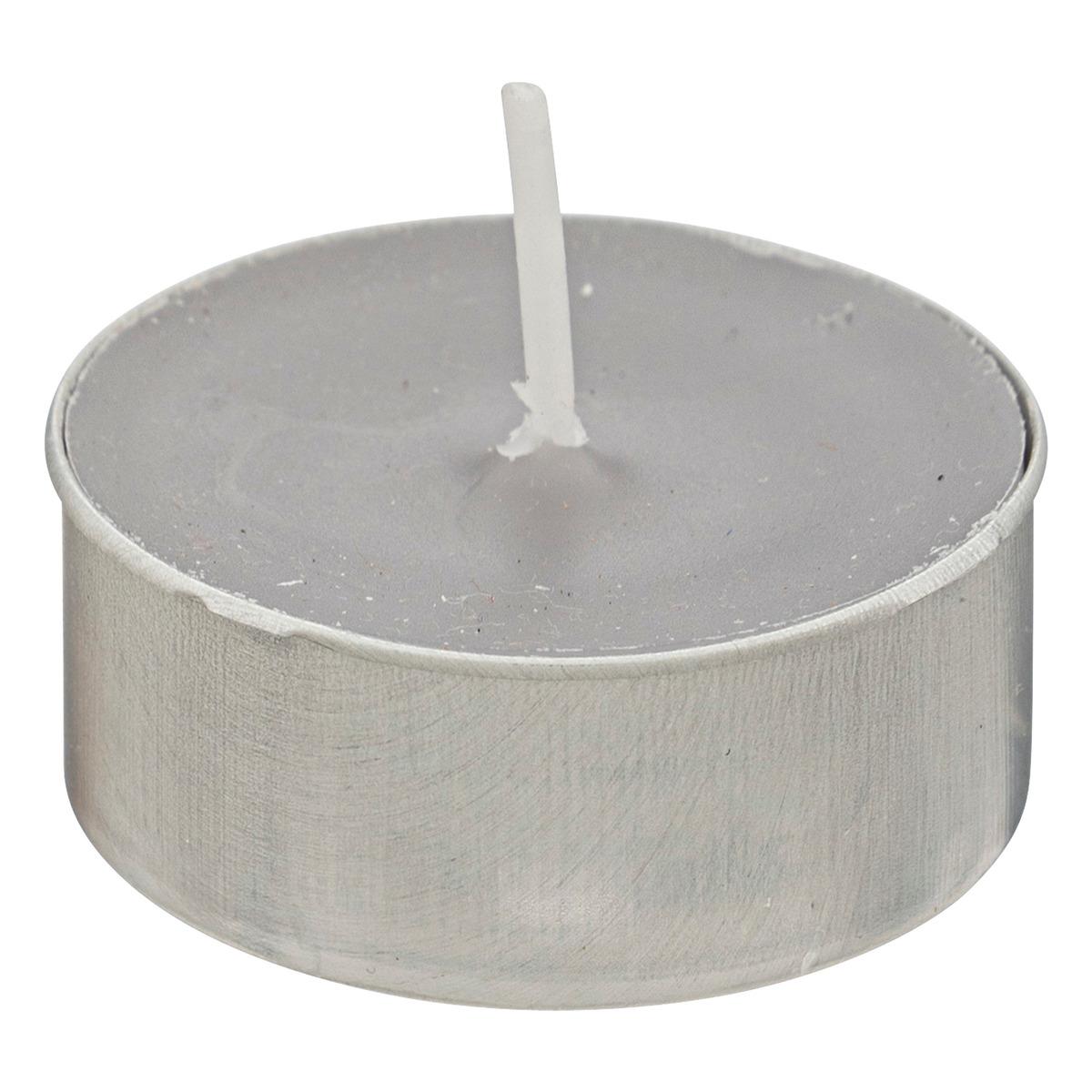 BOUGIE CHAUFFE PLAT HUGO GRIS D.3.75CM X18 PIECES
