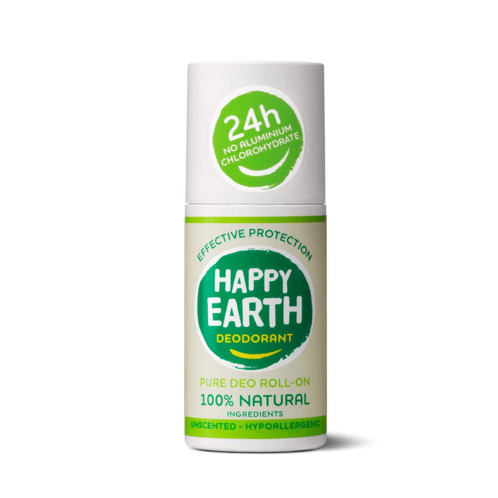 Happy Earth 100% Natuurlijke Deodorant Roller Unscented75 ml