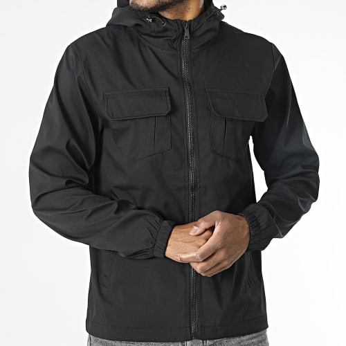Veste Zippée Capuche Noir